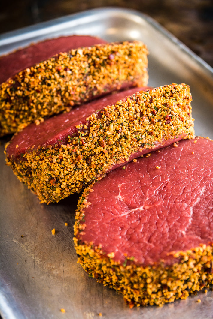 Pork & Beef Peppered Steaks